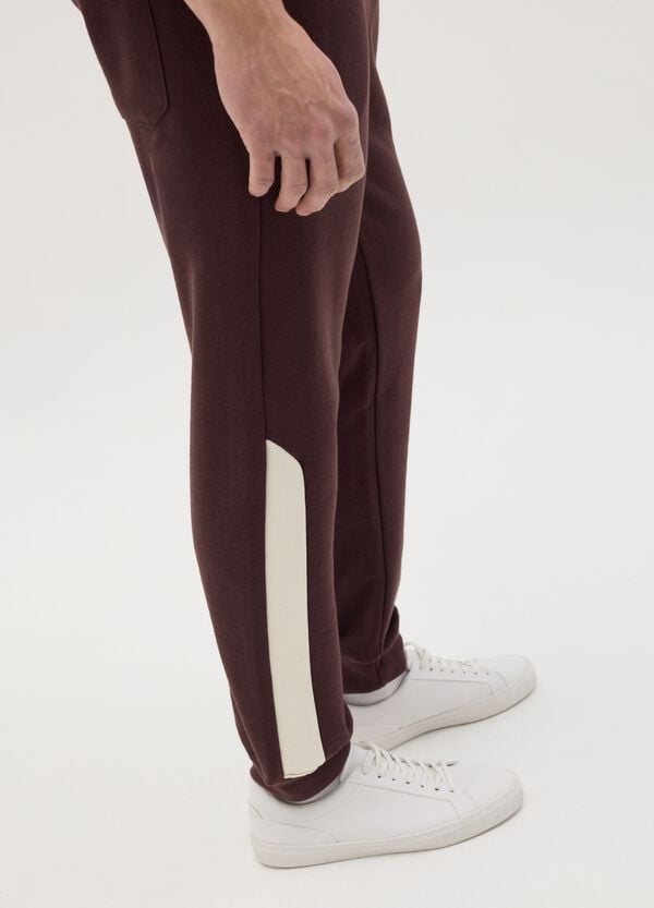 Ovs Joggers Con Inserti A Contrasto E Ricamo Logo