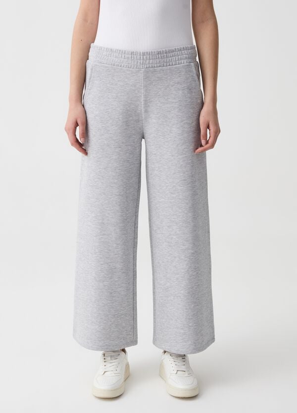 Ovs Joggers Essential Wide Leg In Felpa