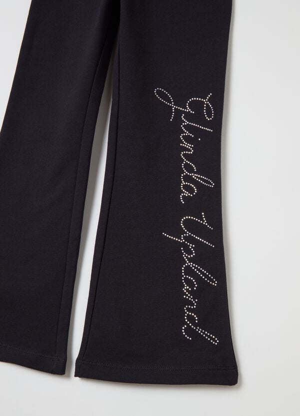 Ovs Joggers Flare Fit Stampa Wicked Con Strass