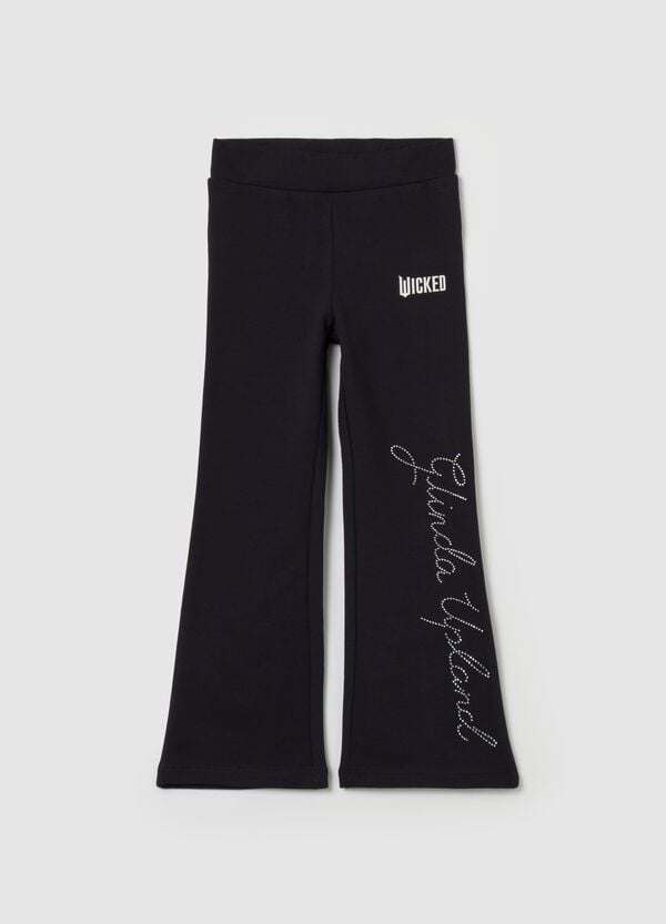 Ovs Joggers flare fit stampa Wicked con strass