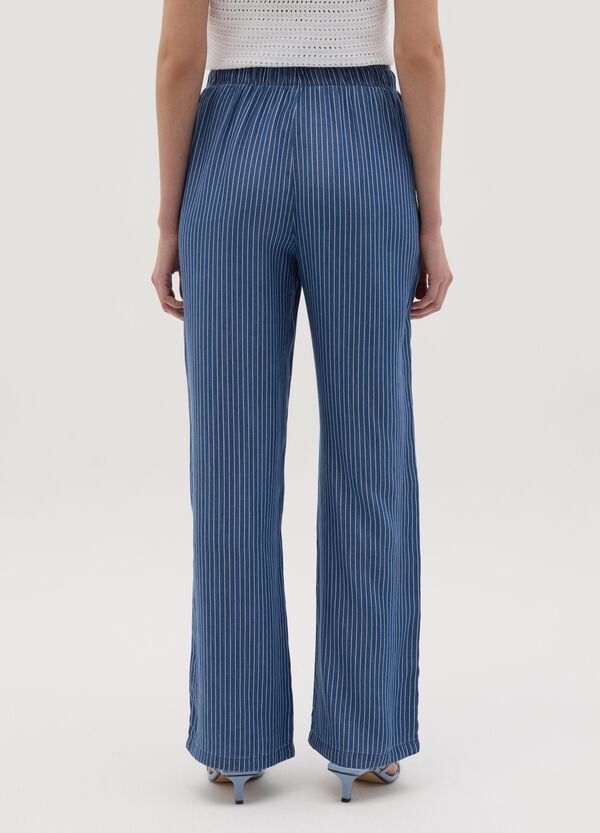 Ovs Joggers Fluido A Gamba Larga Effetto Denim