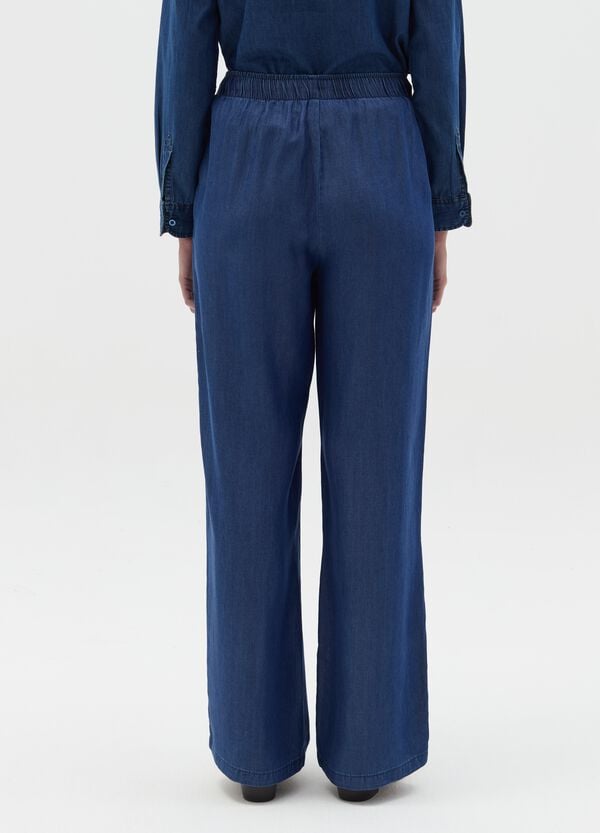 Ovs Joggers Fluido A Gamba Larga Effetto Denim