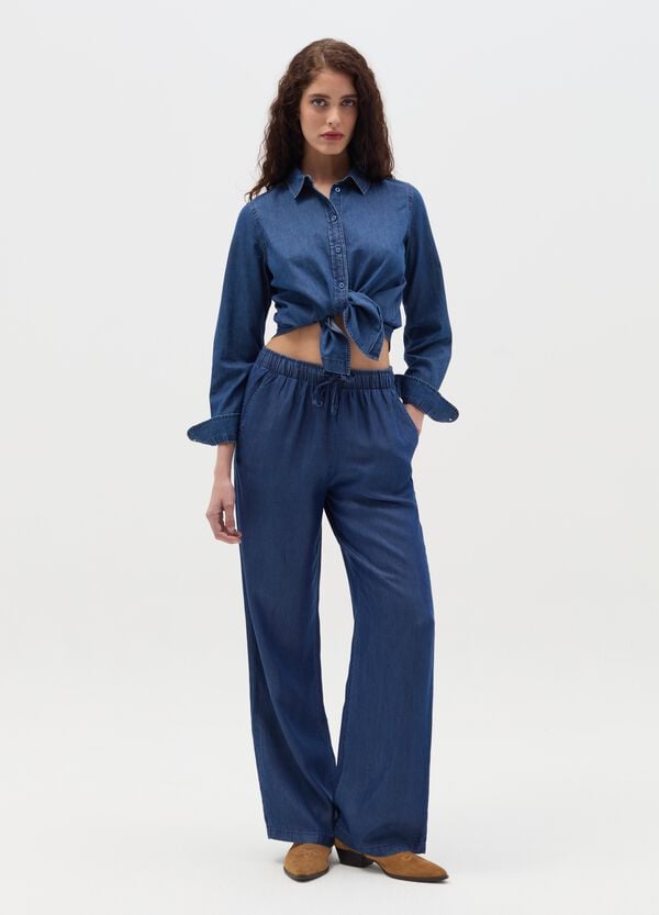 Ovs Joggers fluido a gamba larga effetto denim