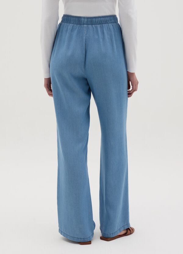 Ovs Joggers Fluido A Gamba Larga Effetto Denim