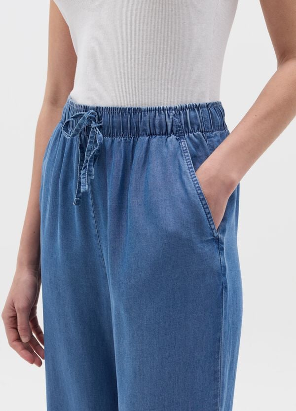 Ovs Joggers Fluido A Gamba Larga Effetto Denim