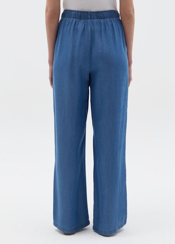 Ovs Joggers Fluido A Gamba Larga Effetto Denim