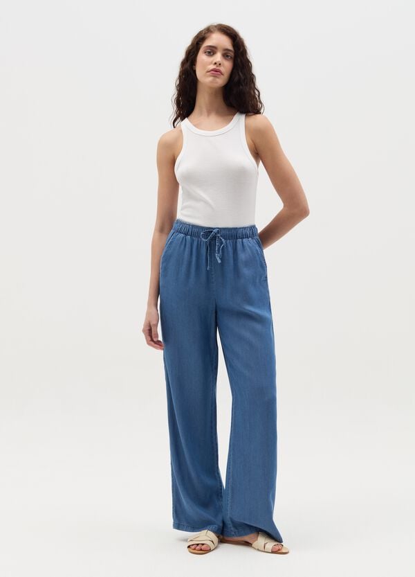 Ovs Joggers fluido a gamba larga effetto denim