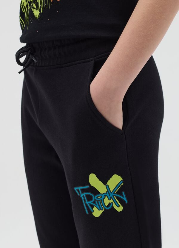 Ovs Joggers In Cotone Con Coulisse E Stampa