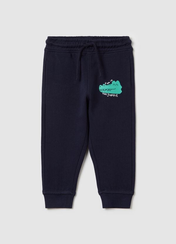 Ovs Joggers in cotone con coulisse e stampa