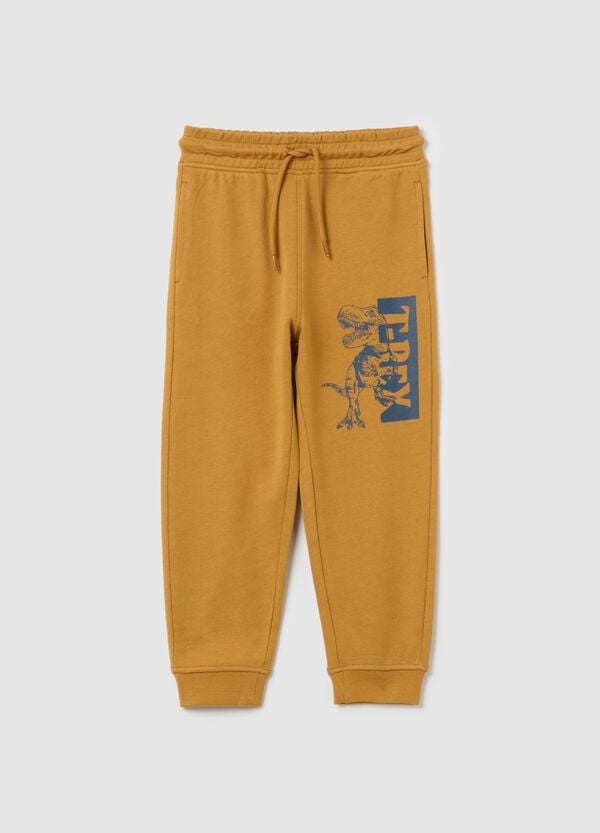 Ovs Joggers in cotone con coulisse e stampa