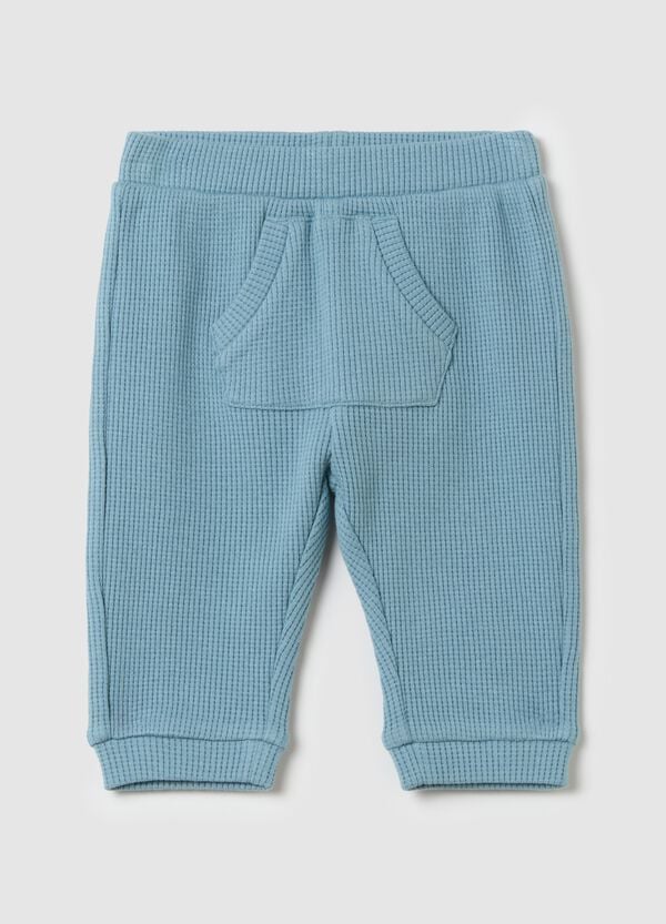 Ovs Joggers in cotone con trama waffle