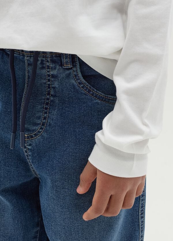 Ovs Joggers In Denim Cinque Tasche