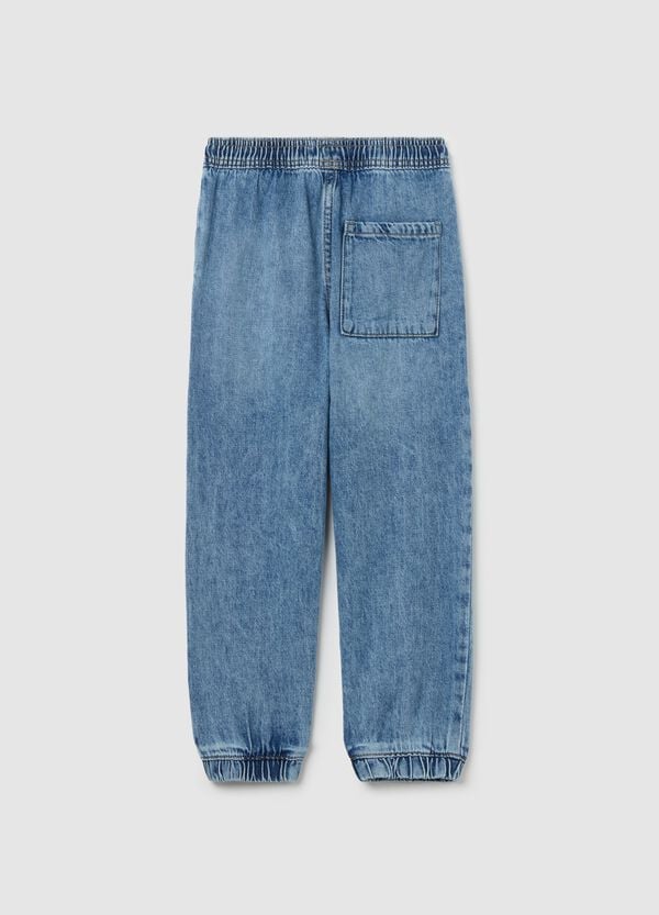 Ovs Joggers In Denim Con Coulisse