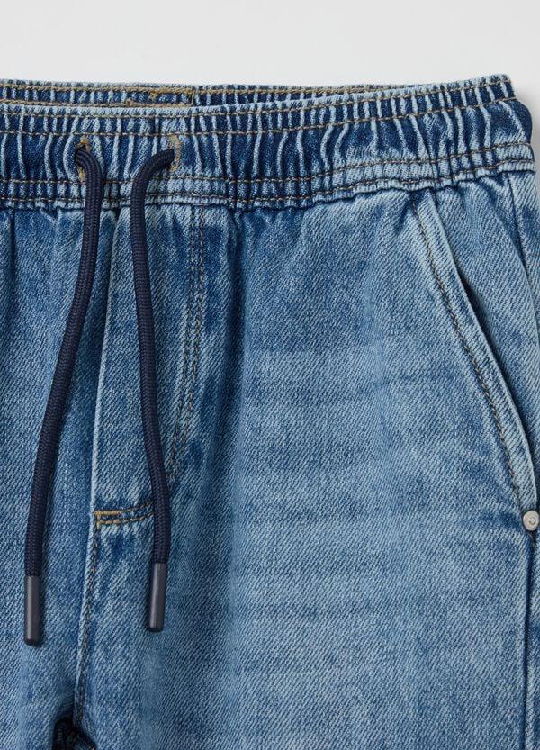 Ovs Joggers In Denim Con Coulisse