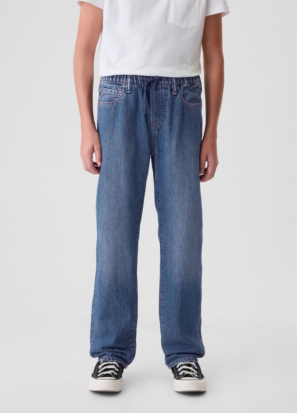 Ovs Joggers In Denim Con Coulisse E Tasche
