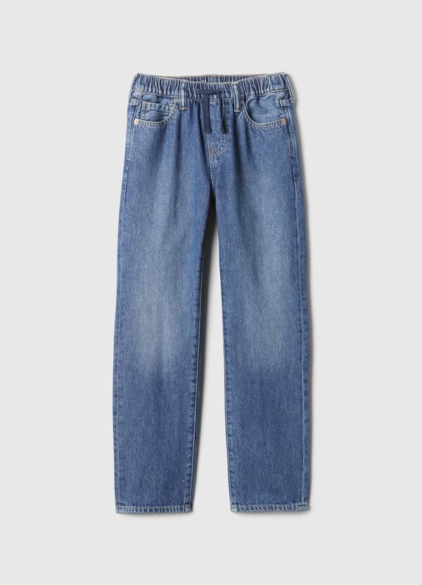 Ovs Joggers In Denim Con Coulisse E Tasche