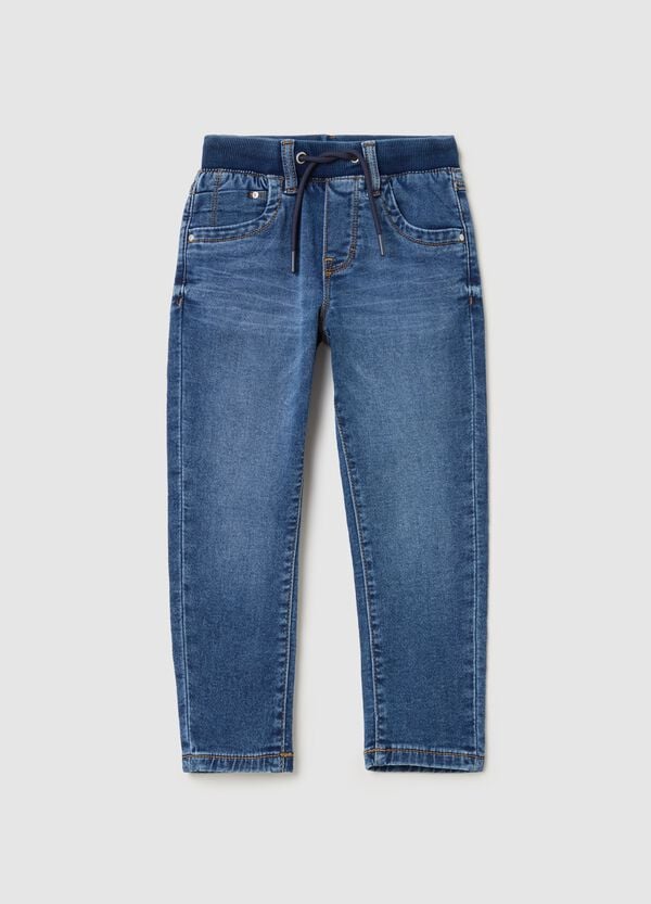 Ovs Joggers in denim con coulisse