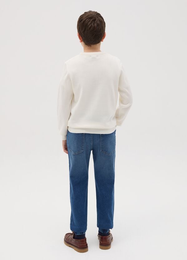 Ovs Joggers In Denim Con Coulisse