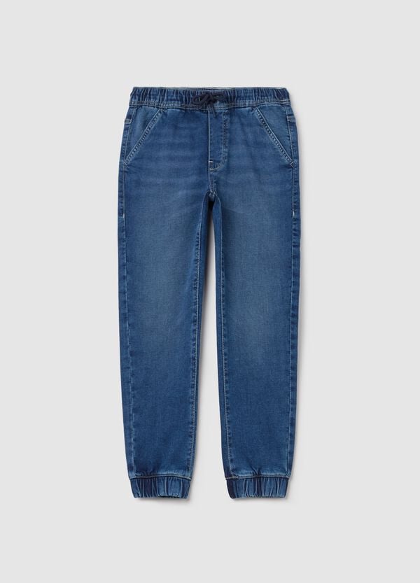 Ovs Joggers In Denim Con Coulisse