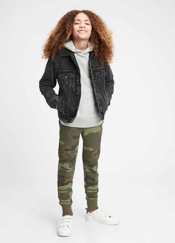 Ovs Joggers in felpa camouflage con ricamo logo