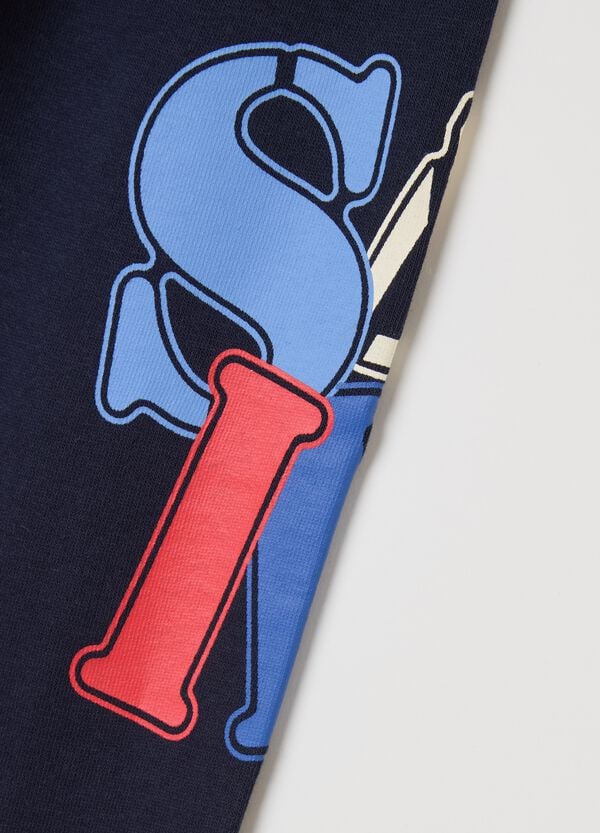 Ovs Joggers In Felpa Con Coulisse E Stampa