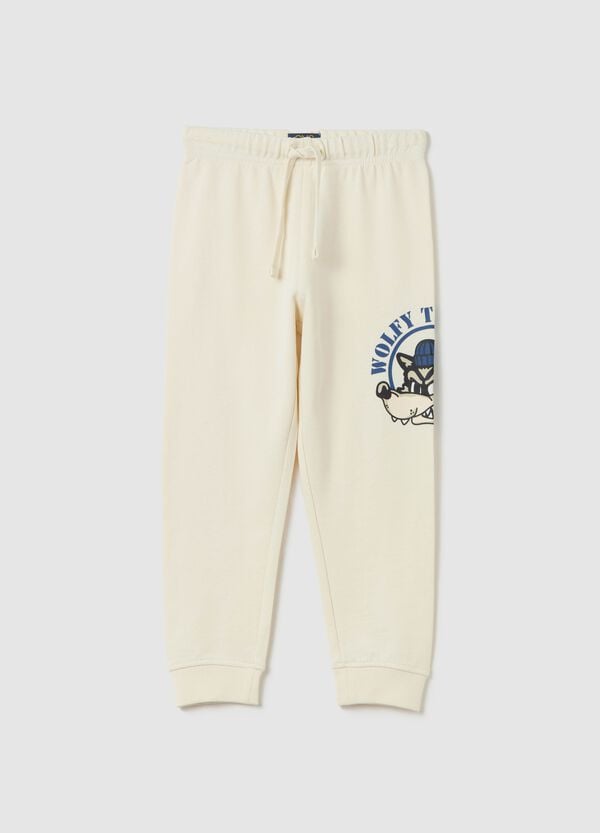 Ovs Joggers in felpa con coulisse e stampa