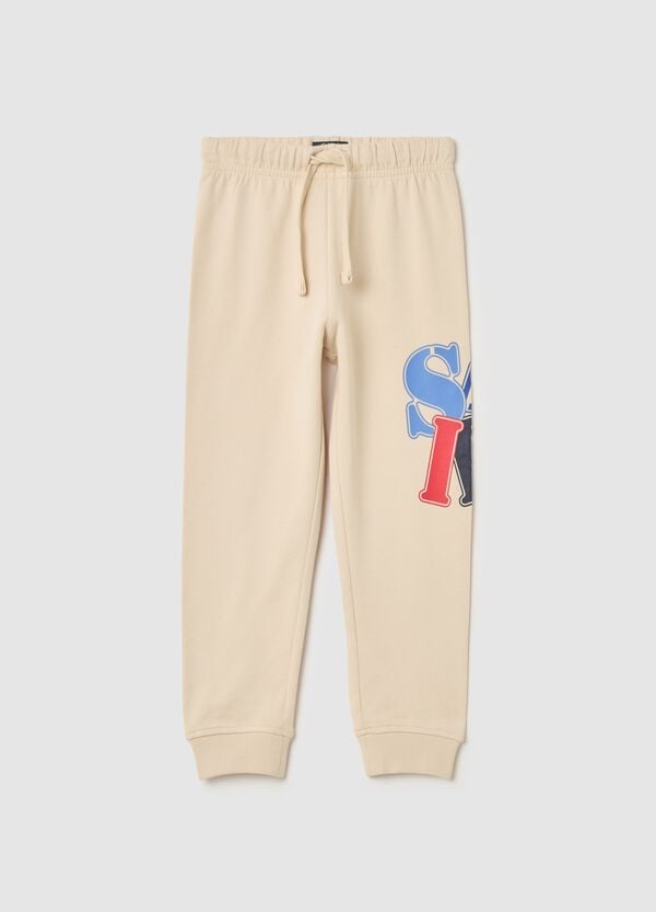 Ovs Joggers in felpa con coulisse e stampa