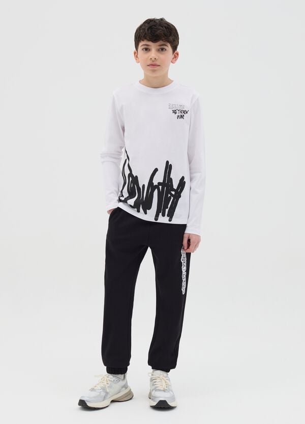 Ovs Joggers in felpa con coulisse e stampa