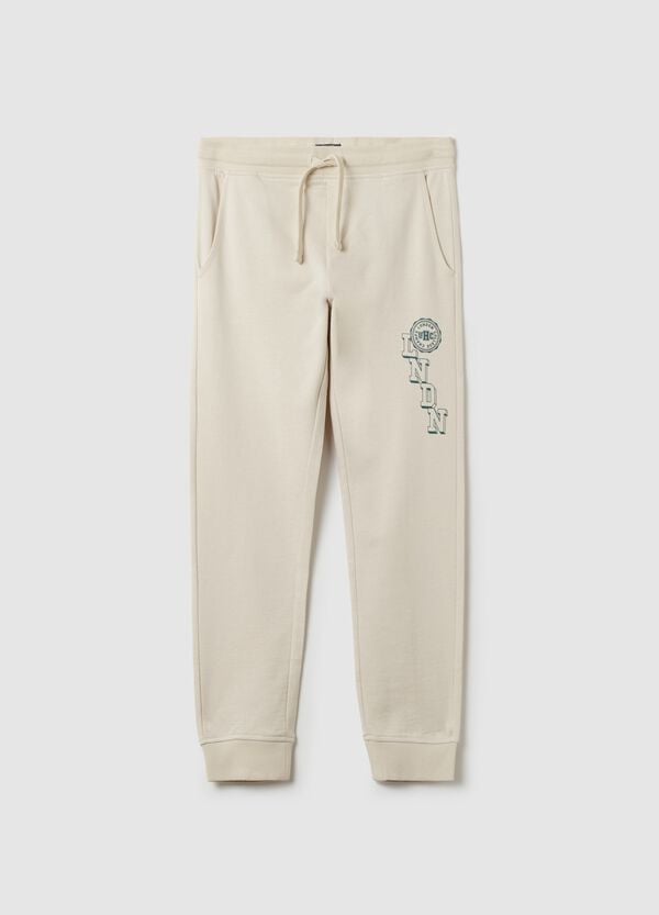 Ovs Joggers In Felpa Con Coulisse E Stampa