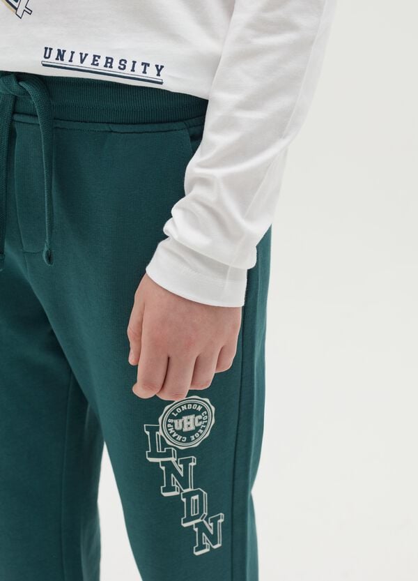 Ovs Joggers In Felpa Con Coulisse E Stampa