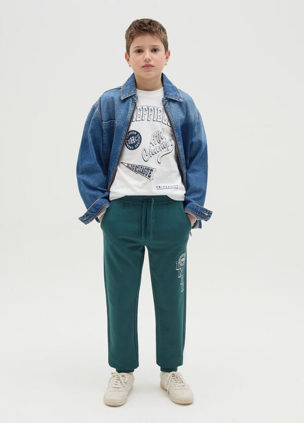 Ovs Joggers in felpa con coulisse e stampa