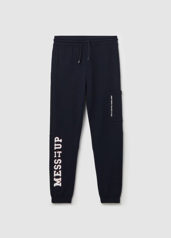 Ovs Joggers in felpa con coulisse e stampa