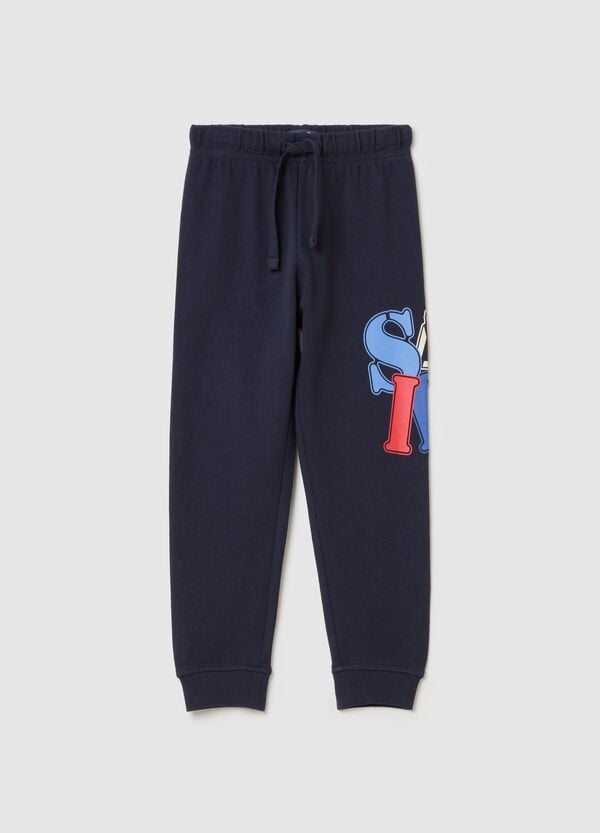 Ovs Joggers in felpa con coulisse e stampa
