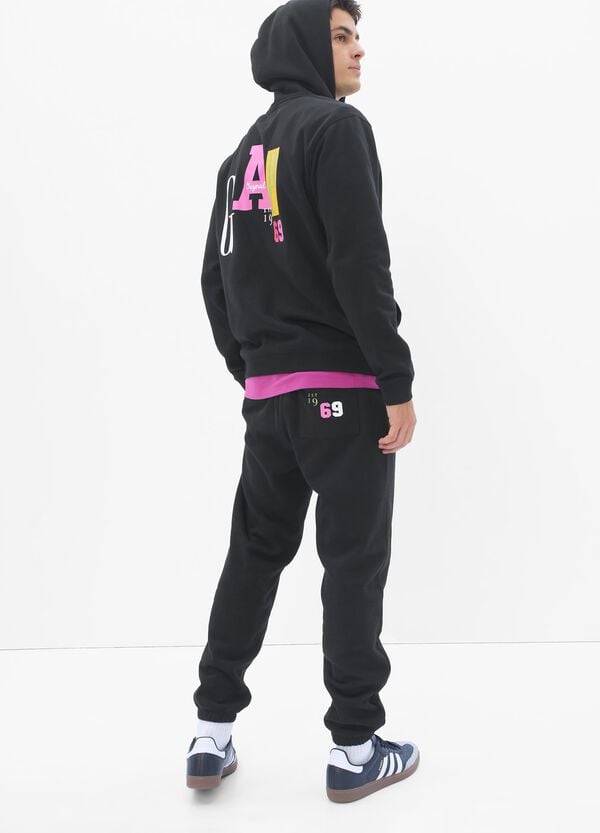 Ovs Joggers In Felpa Con Stampa Logo Multicolor