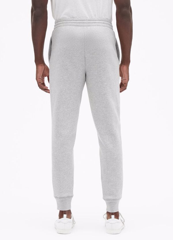 Ovs Joggers In Felpa Melange Con Ricamo Logo