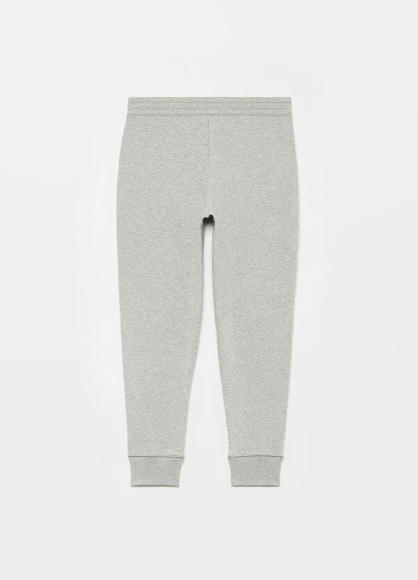 Ovs Joggers In Felpa Melange Con Ricamo Logo