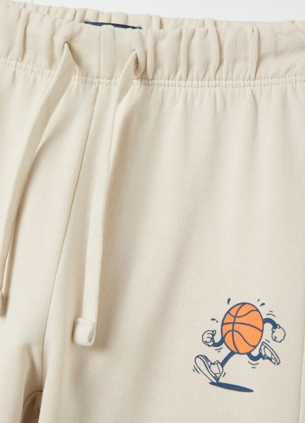 Ovs Joggers In French Terry Con Coulisse E Stampa