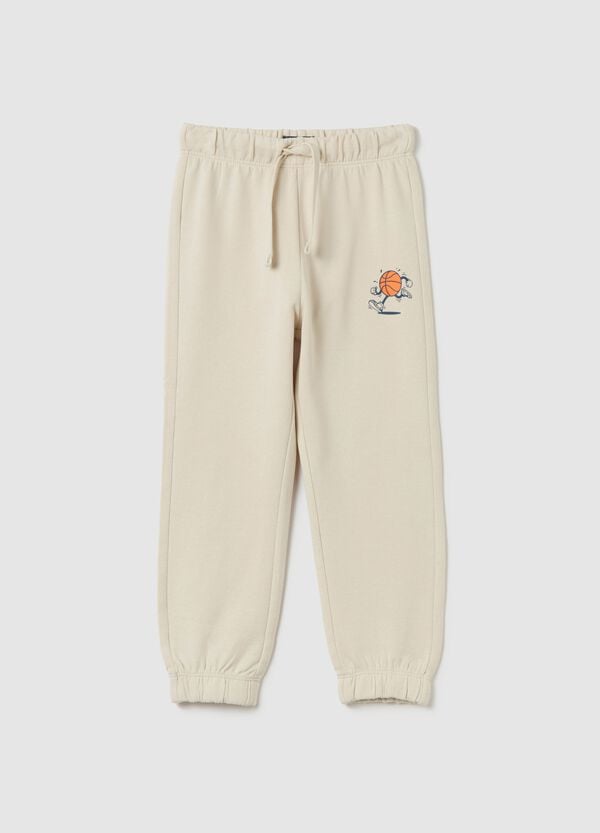 Ovs Joggers in French Terry con coulisse e stampa