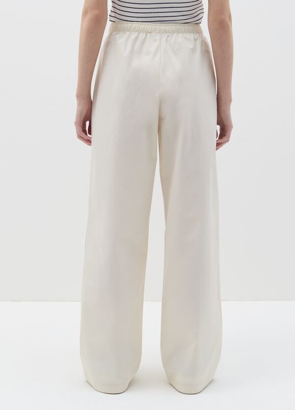 Ovs Joggers In Popeline Con Profilo A Contrasto