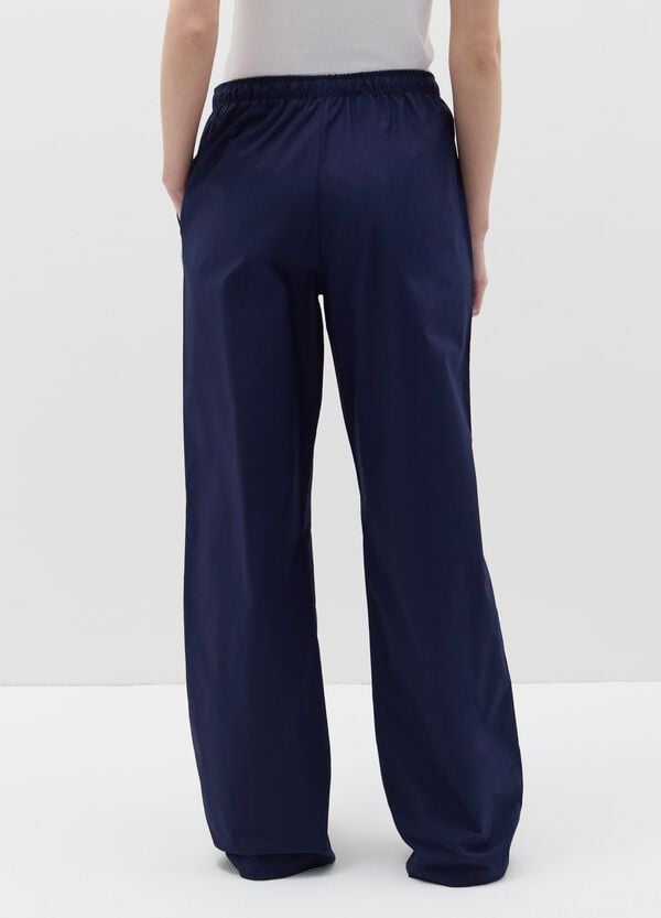 Ovs Joggers In Popeline Con Profilo A Contrasto