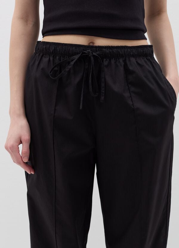 Ovs Joggers In Popeline Con Profilo A Contrasto