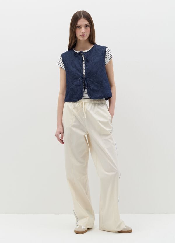 Ovs Joggers in popeline con profilo a contrasto