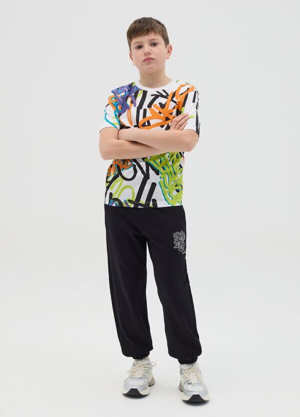 Ovs Joggers loose fit con coulisse e stampa