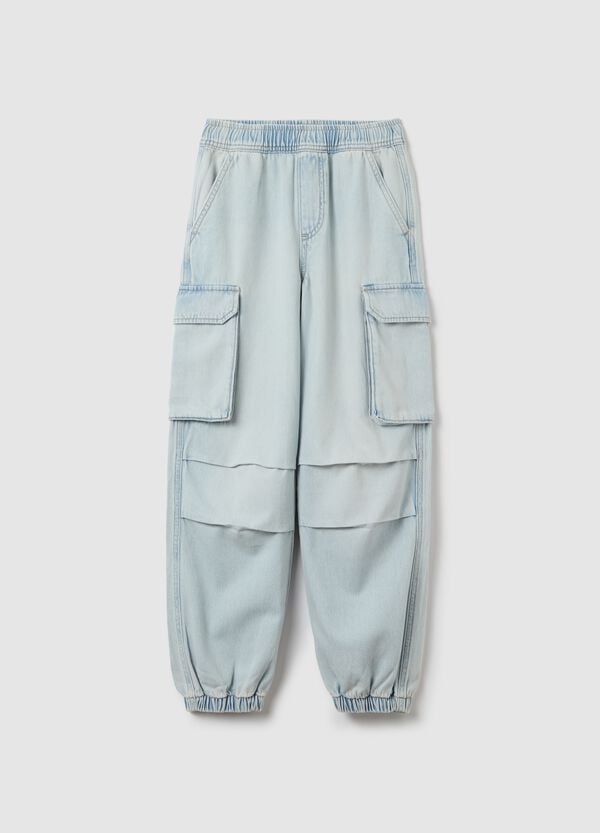 Ovs Joggers Parachute In Denim