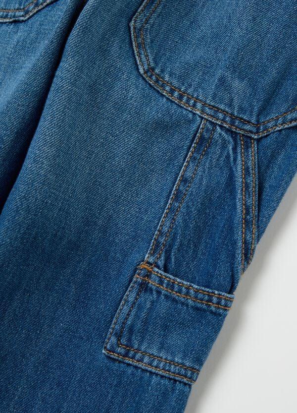 Ovs Joggers Parachute In Denim Con Coulisse