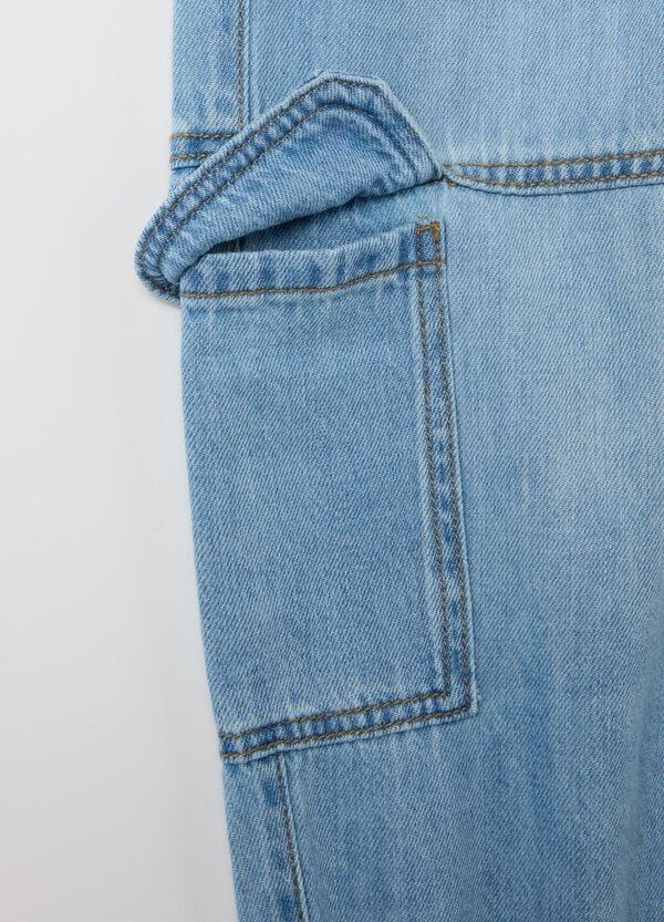 Ovs Joggers Parachute In Denim Con Coulisse