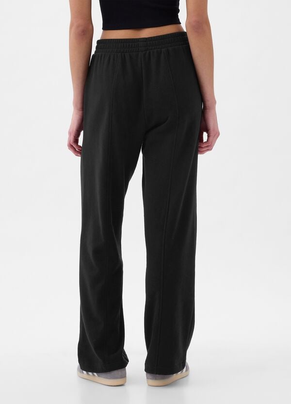 Ovs Joggers Wide Leg In Felpa Con Ricamo Logo