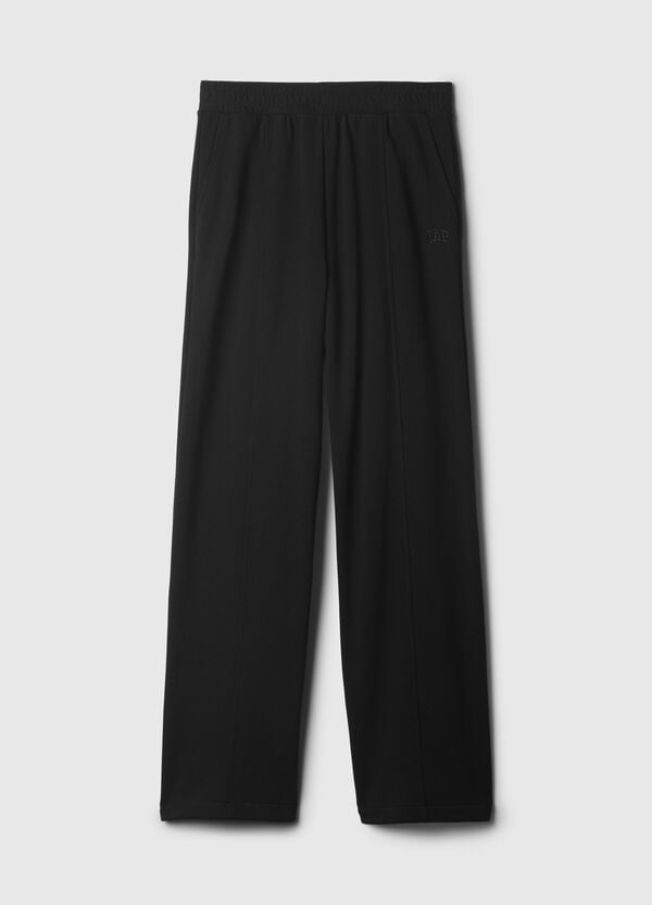 Ovs Joggers Wide Leg In Felpa Con Ricamo Logo