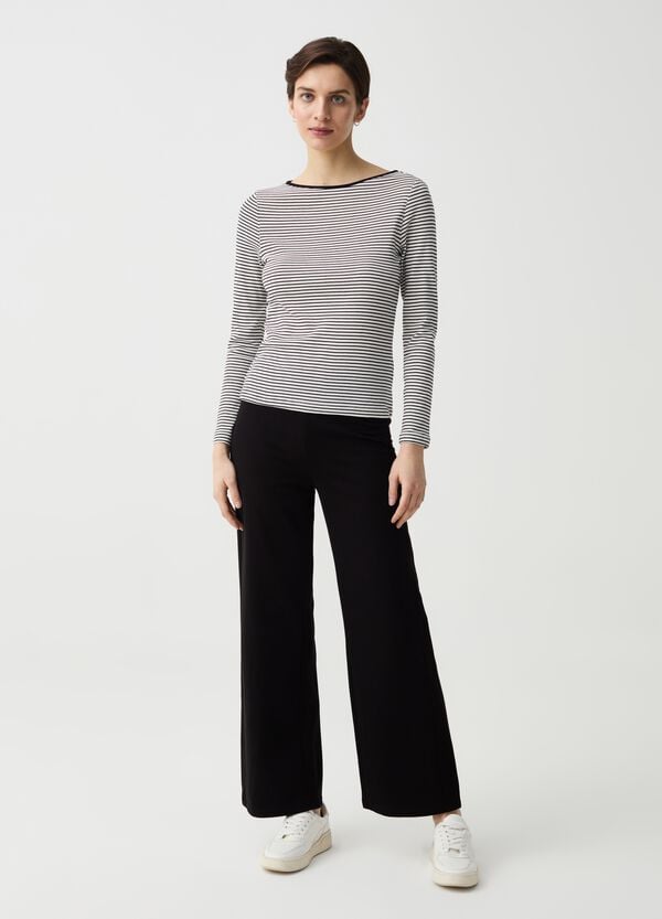 Ovs Joggers wide leg in felpa