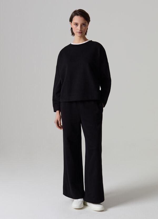 Ovs Joggers wide leg in French Terry